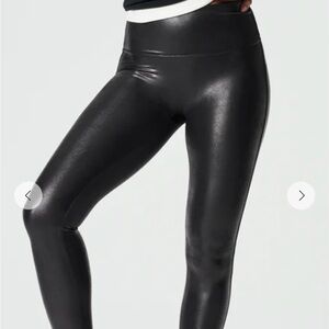 Spanx leather effect leggings